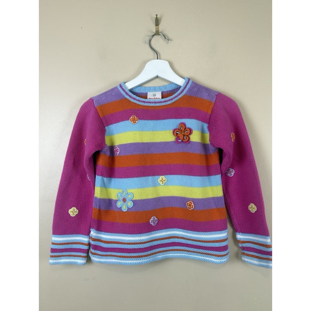 Hanna Andersson Sweater Girls Retro Grandma Hippie Ditzy 80s Indie Wacky 140 9